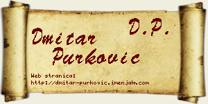 Dmitar Purković vizit kartica
